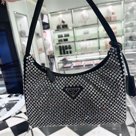 prada netz tasche|prada tasche glitzer.